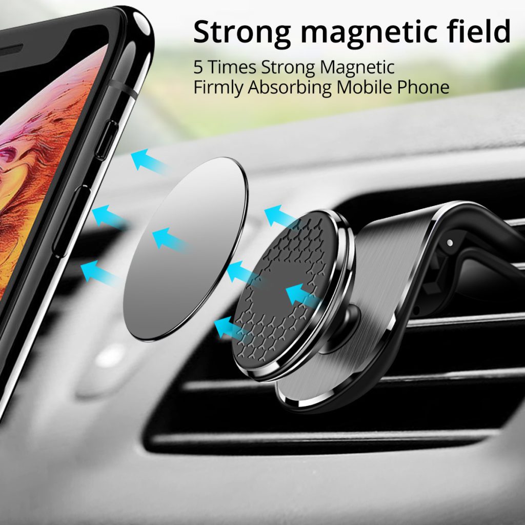 360-degree magnetic air vent car phone mount