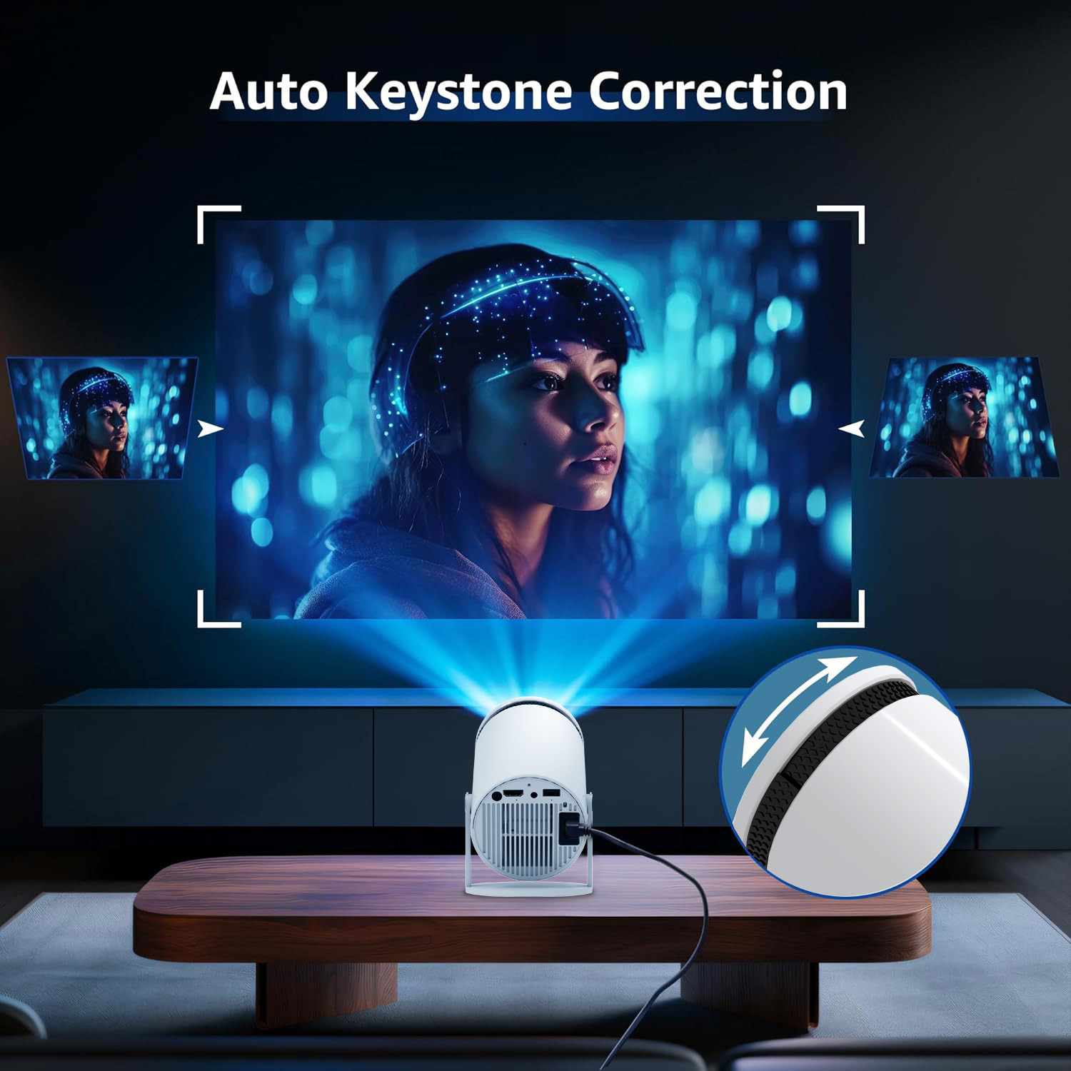 Portable Smart Mini Projector with Wi-Fi 6 - Image 9